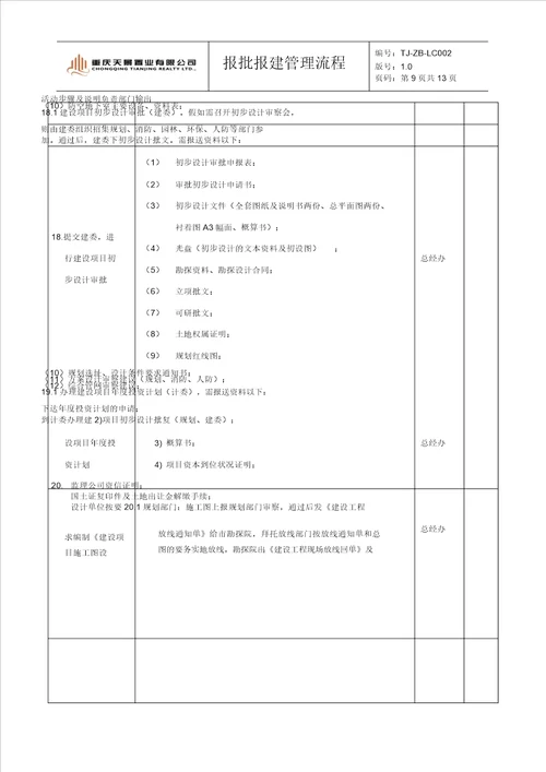 报批报建管理流程纲要