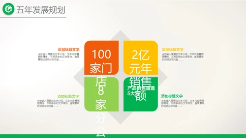 彩色个人年终总结汇报新年计划模板