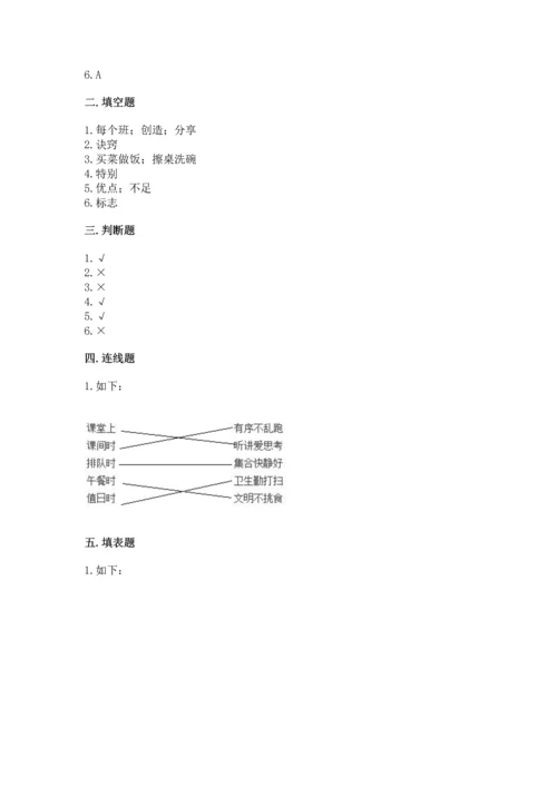 部编版小学四年级上册道德与法治期中测试卷（易错题）.docx
