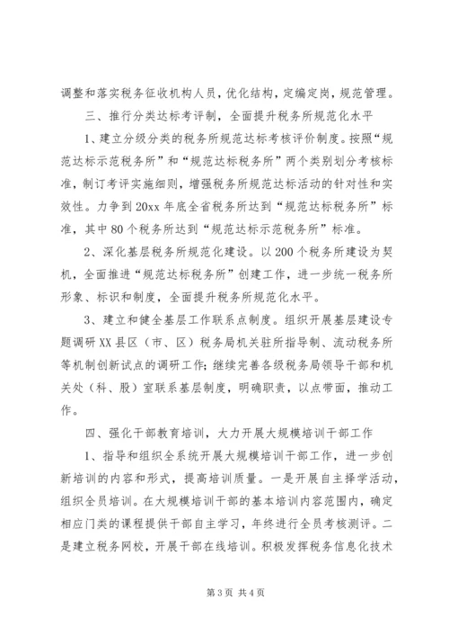 税务系统人事处党支部工作计划.docx