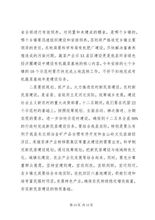农业农村工作会议上县长讲话.docx