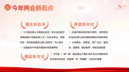 全国两会精神两会常识两会看点两会政府工作报告PPT