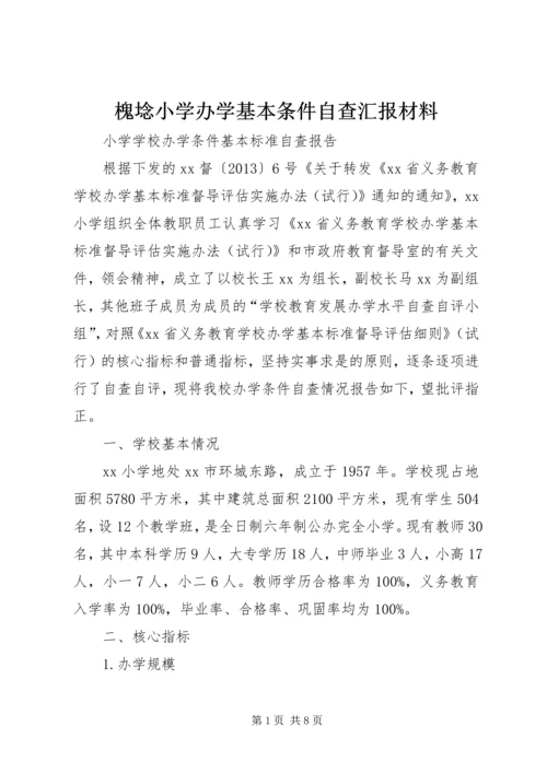 槐埝小学办学基本条件自查汇报材料 (4).docx