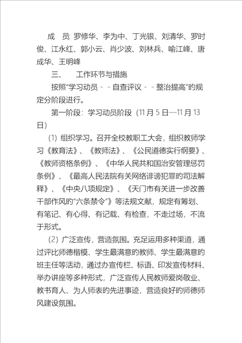 张港高级中学师德师风建设专题方案