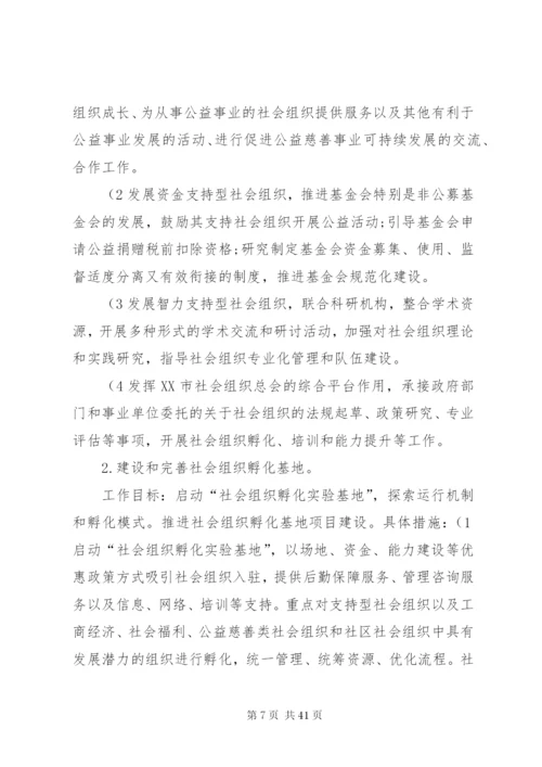 XX市社会组织发展规划实施方案.docx