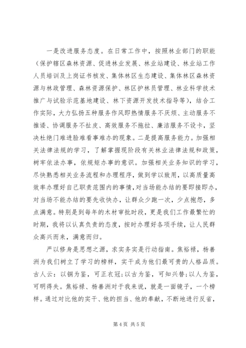 基层干部严以修身心得体会.docx