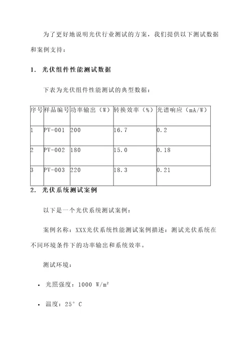 光伏行业测试解决方案