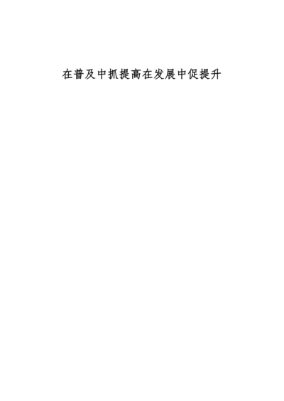 在普及中抓提高在发展中促提升.docx