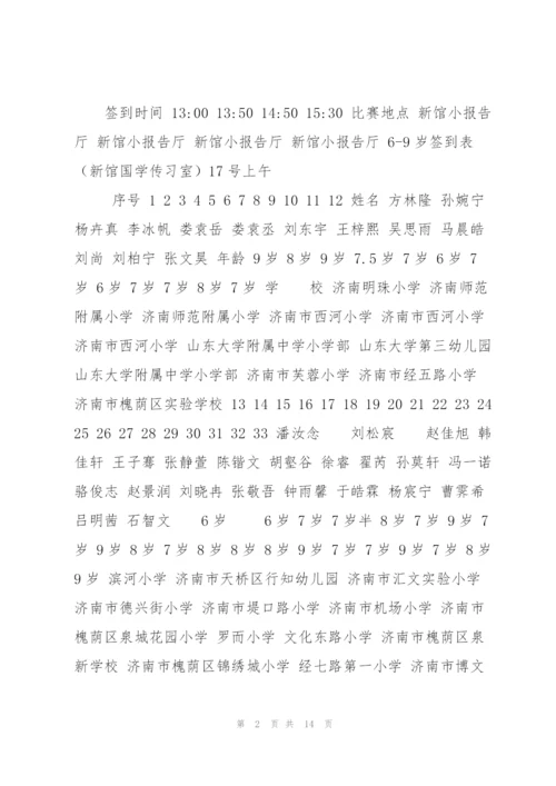 首届全少儿诗词诵读大赛济南赛区.docx