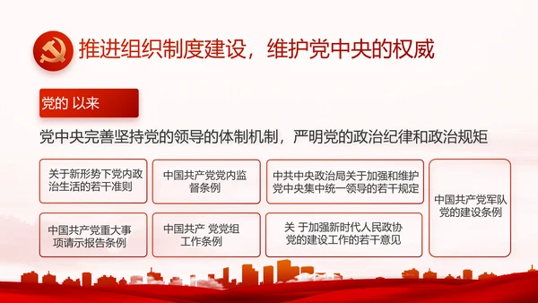 红色大气党建党支部年终述职报告PPT