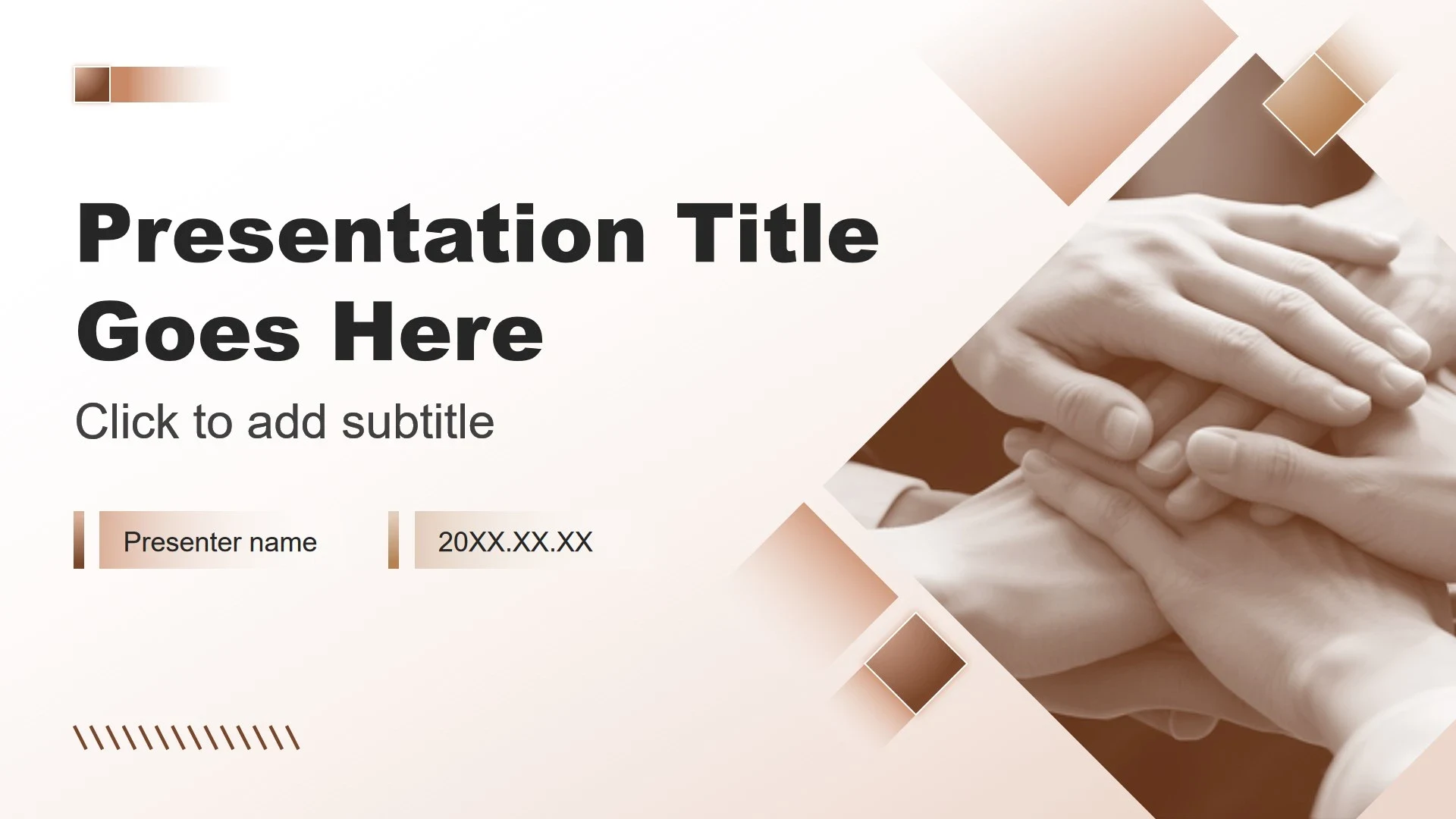 棕色渐变商务风团队成员介绍汇报PPT主题模板