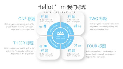 蓝色医疗医药年终工作总结动态PPT