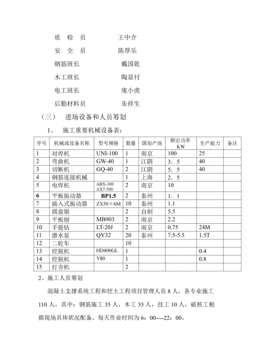 基坑支护混凝土支撑梁综合施工专题方案.docx