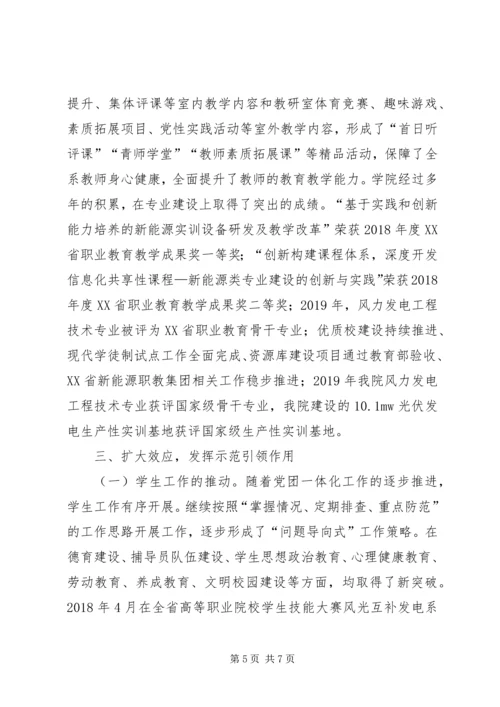 学院示范党支部先进事迹材料.docx