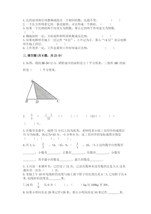 同仁县六年级下册数学期末测试卷及1套参考答案.docx