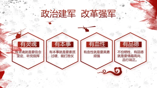 八一部队军事年终工作总结汇报动态PPT模板