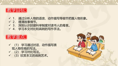 中国风传统文化范进中举语文教学PPT课件