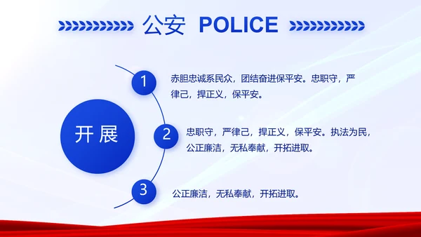 蓝色大气警务室工作总结计划动态PPT模板