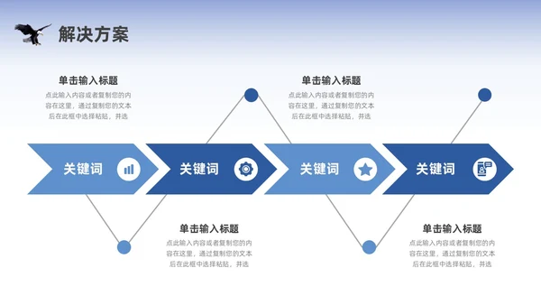 蓝色雄鹰实拍励志风销售年中总结ppt模板