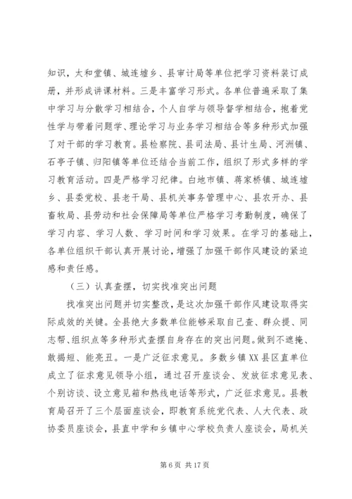 县委书记在全县加强干部作风建设讲评暨先进事迹报告会上的讲话 (2).docx