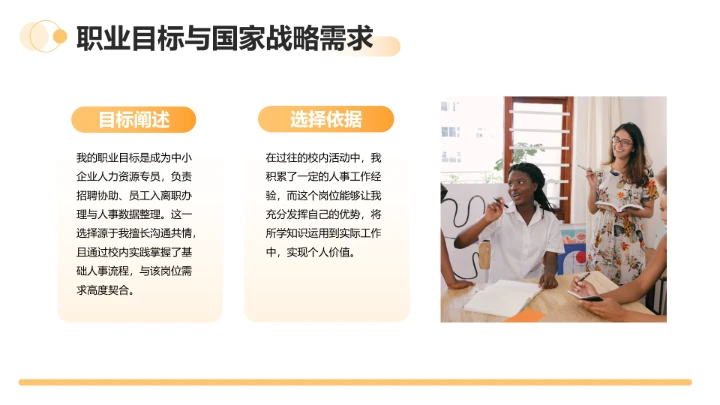 黄色商务通用版大学生求职个人综合展示职业生涯规划PPT