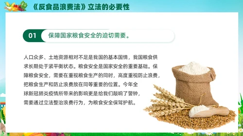 绿色党建中华人民共和国反食品浪费法培训学习课件PPT