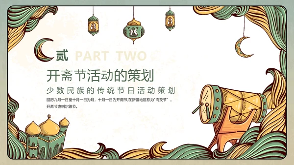 伊斯兰文化回族开斋节活动策划PPT