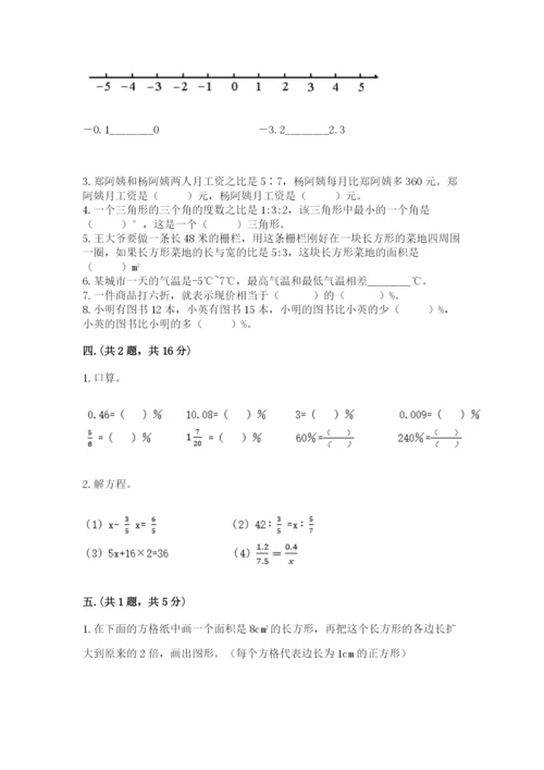 人教版数学六年级下册试题期末模拟检测卷【综合题】.docx