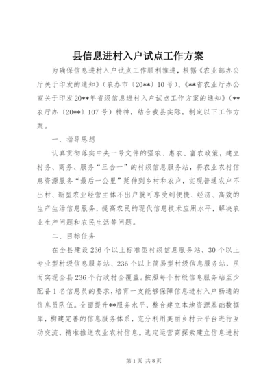 县信息进村入户试点工作方案.docx