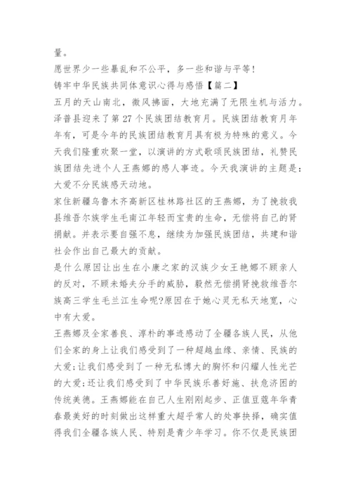 铸牢中华民族共同体意识心得与感悟.docx