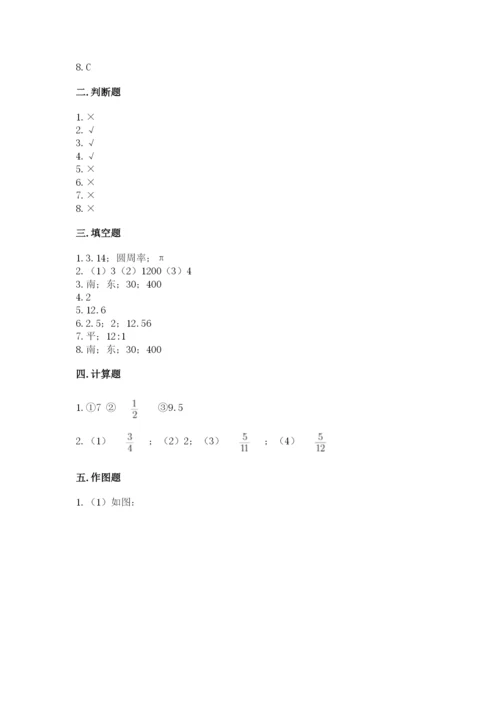 六年级上册数学期末测试卷含答案（培优b卷）.docx