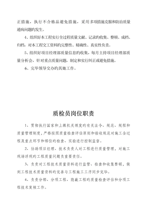 优质建筑工地岗位基本职责及日常分工.docx