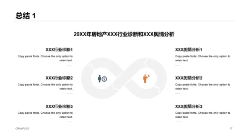 蓝色商务房地产行业研究分析报告PPT模板