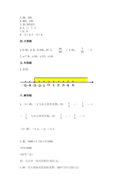 人教版六年级下册数学期末测试卷审定版.docx