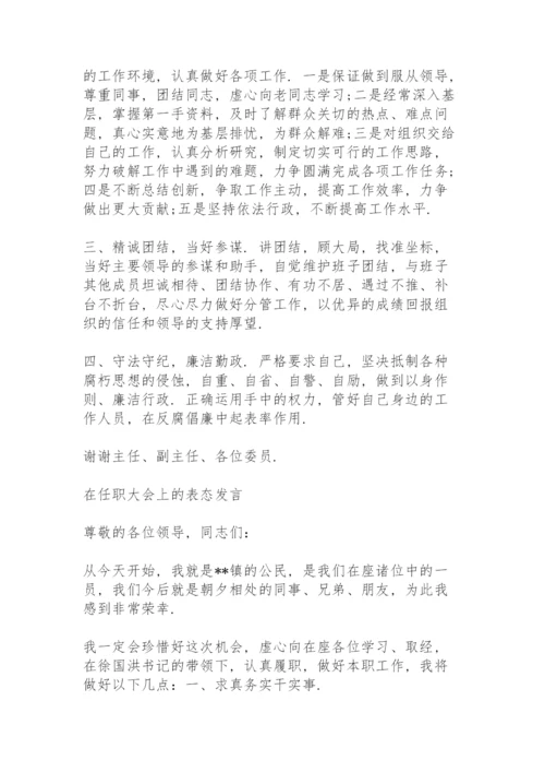 在任职大会上的表态发言.docx