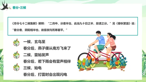 二十四节气春分春天来了通用PPT模板