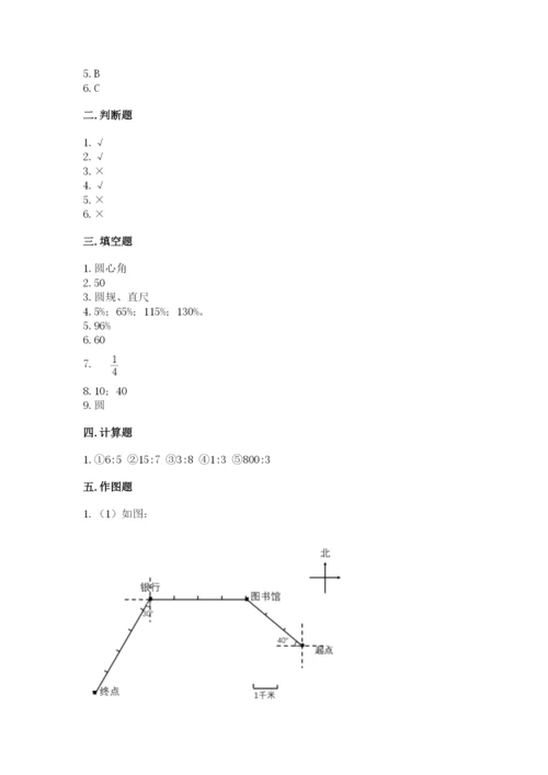 小学六年级上册数学期末测试卷及参考答案【典型题】.docx