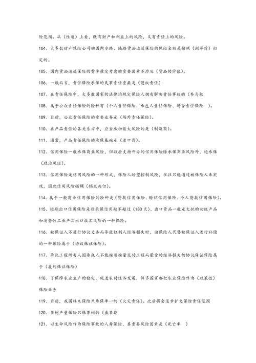 2023年保险基础知识要点.docx