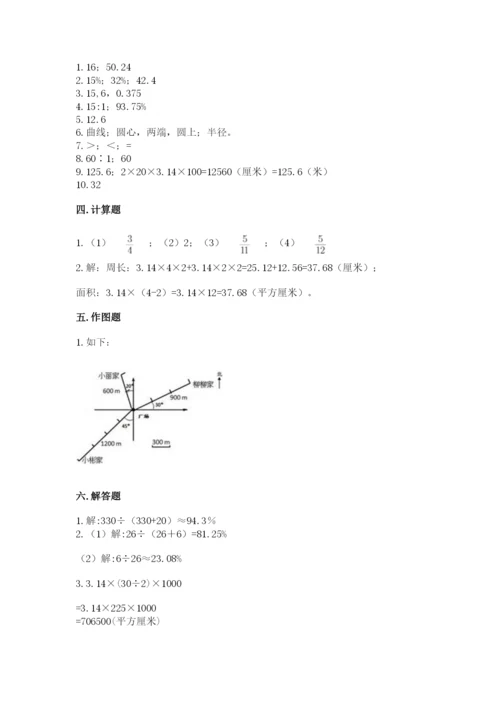 2022六年级上册数学期末测试卷附答案【典型题】.docx