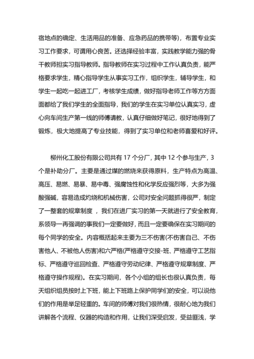 化工实习组长总结.docx