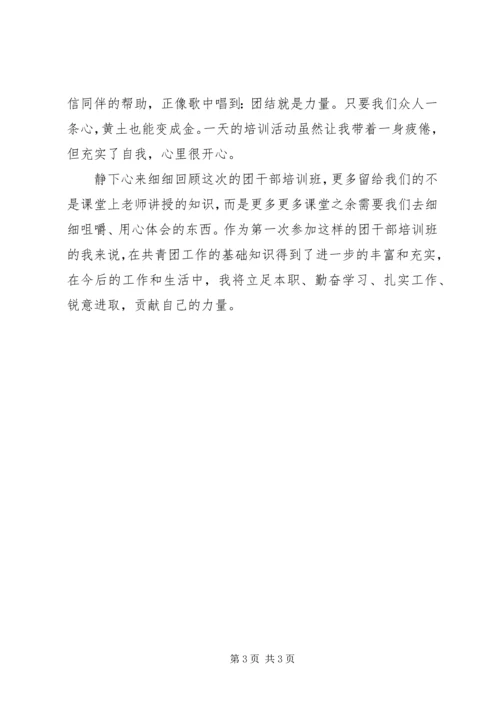 基层团干部培训心得.docx