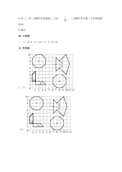 人教版六年级上册数学期末测试卷附参考答案【精练】.docx