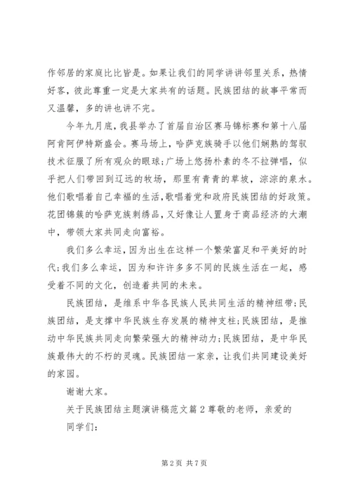 关于民族团结主题演讲稿范文 (2).docx