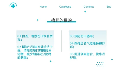 蓝色简约商务气管切开换药流程医疗PPT模板