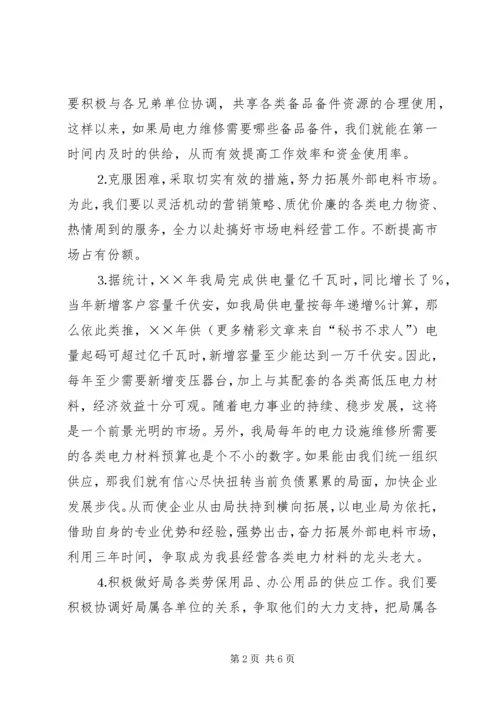 电力物资公司××年工作计划和发展思路 (2).docx