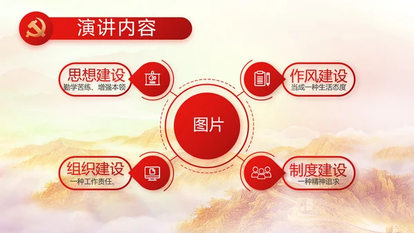 红色大气喜迎党的二十大党建PPT