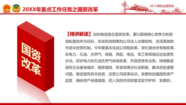 党政大气关注民生聚焦两会党课培训PPT