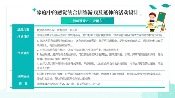 绿色绿叶小清新教育家庭中的感觉统合训练PPT课件教师培训