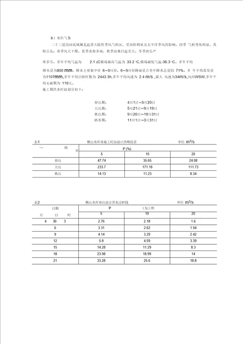 横山粘土心墙坝施工组织设计正文