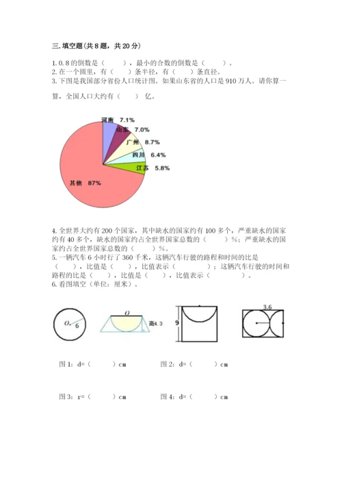 人教版六年级上册数学期末测试卷附答案【轻巧夺冠】.docx